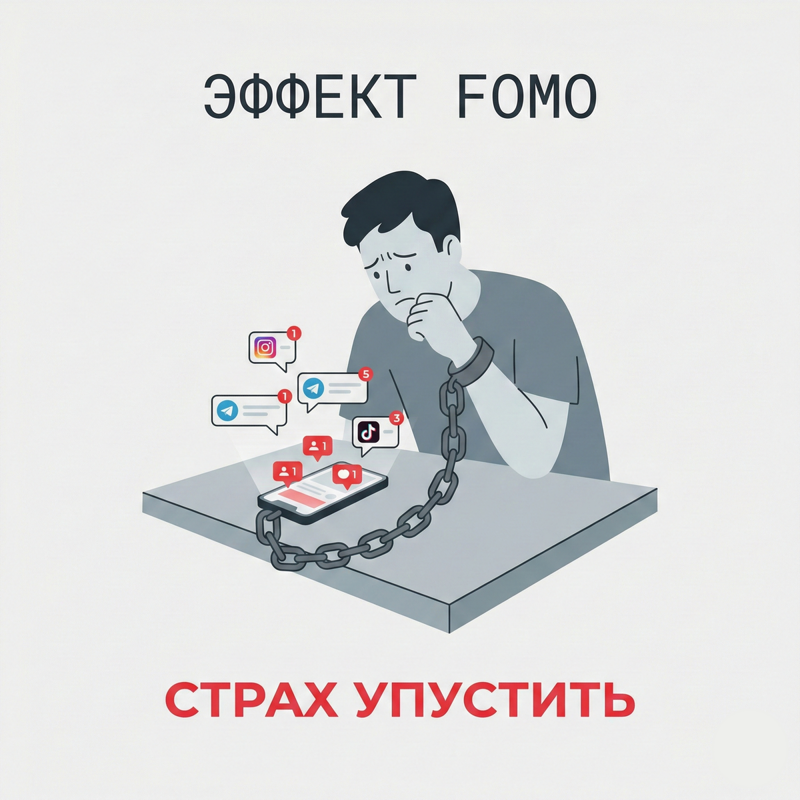 Эффект FOMO и зависимость подростка от соцсетей