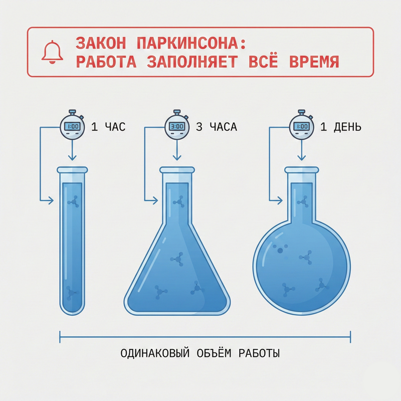 Закон Паркинсона: почему задачи раздуваются во времени