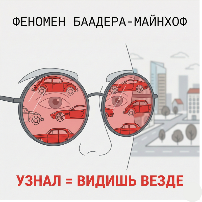 Феномен Баадера-Майнхоф или иллюзия частотности на примерах