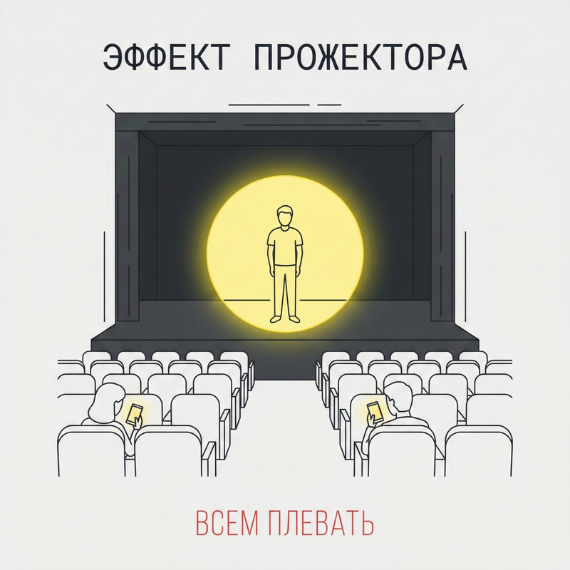 Эффект прожектора в психологии: как избавиться от чувства, что все смотрят